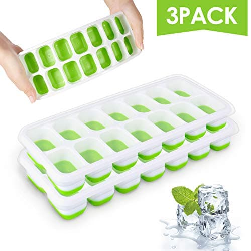 Adoric Ice Cube Trays 2 Pack, Easy-Release Silicone Honeycomb Shape Ice Tray, Ice Cube Mold for Chilling Bourbon Whiskey, Cocktail, Beverages, 38 Cubes Each BPA Free, FDA/LFGB Approval