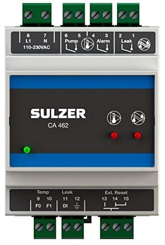 Sulzer ABS CA 462 Pump Leakage and Temperature Blocking relay for DIN rail mounting | CA462 | CA-462 | ABSCA462