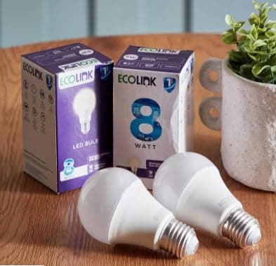 Ecolink 8W E27 Day Light LED Bulb 1 PIECE
