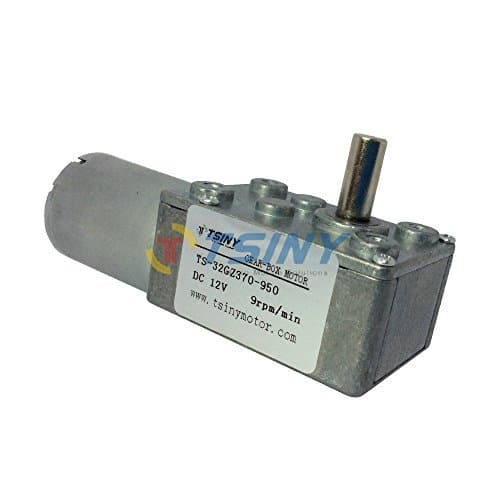Small 12v 9 RPM/Min Dc Worm Reduction Box Geared Motor by TSINY MOTOR
