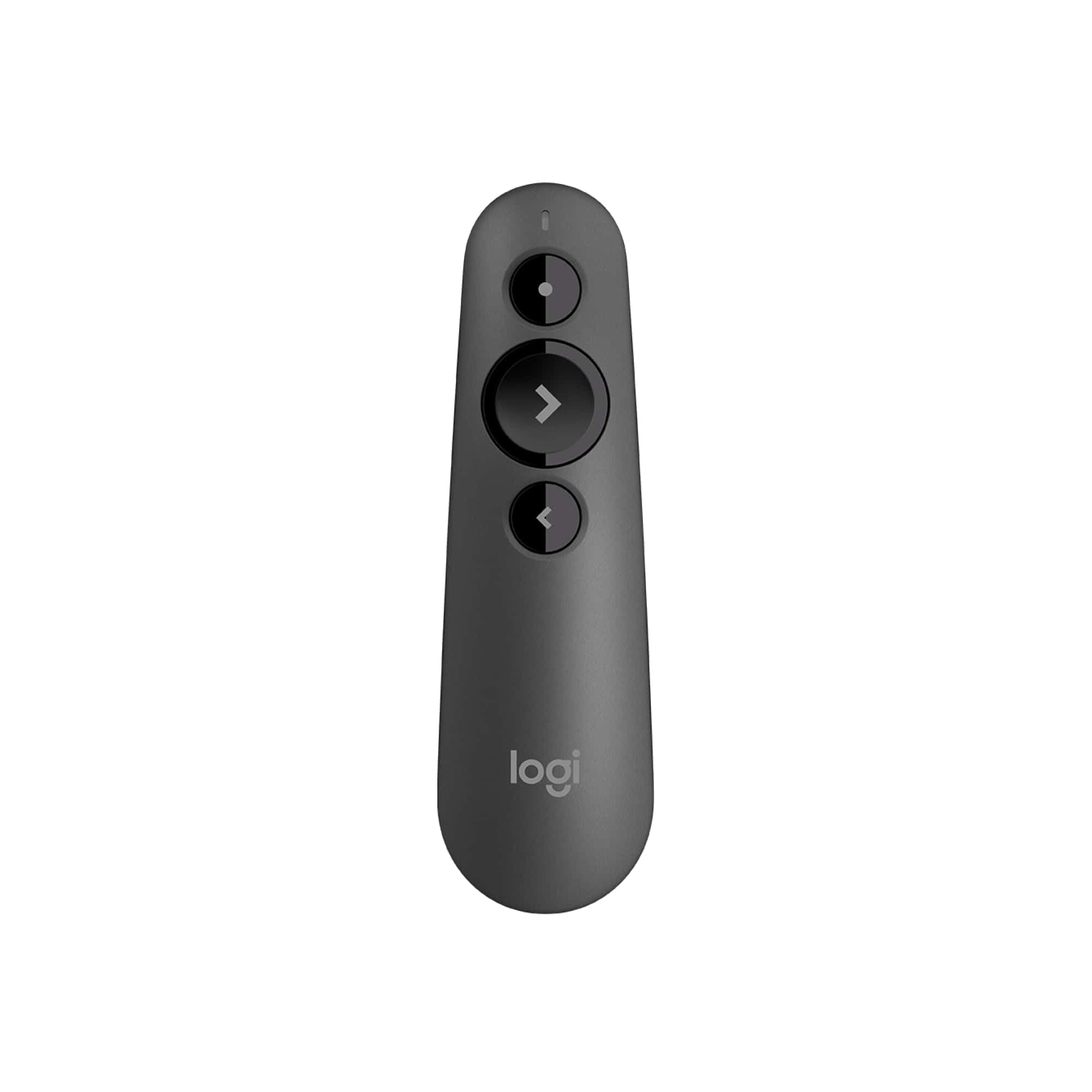 Logitech R500s Laser Class 1 Presenter Bluetooth and USB/Presentation Clicker - Universal Compatibility, 20m range, Customisable, Smart Battery 12 months usage - Dark Grey