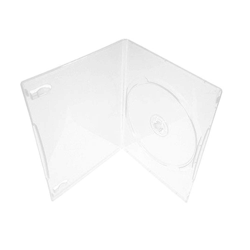 7mm Slim Clear Single CD/DVD Case, 50 Pieces Pack.