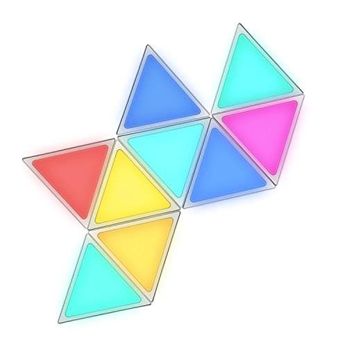 Blinkbrione Triangle Light Panels, Smart RGB LED Lights for Wall/Room/Ceiling/Christmas Decoration Lighting Decor DIY Glow Homekit Multicolor Lamp iOS Android Bluetooth Gift - Music and App Control