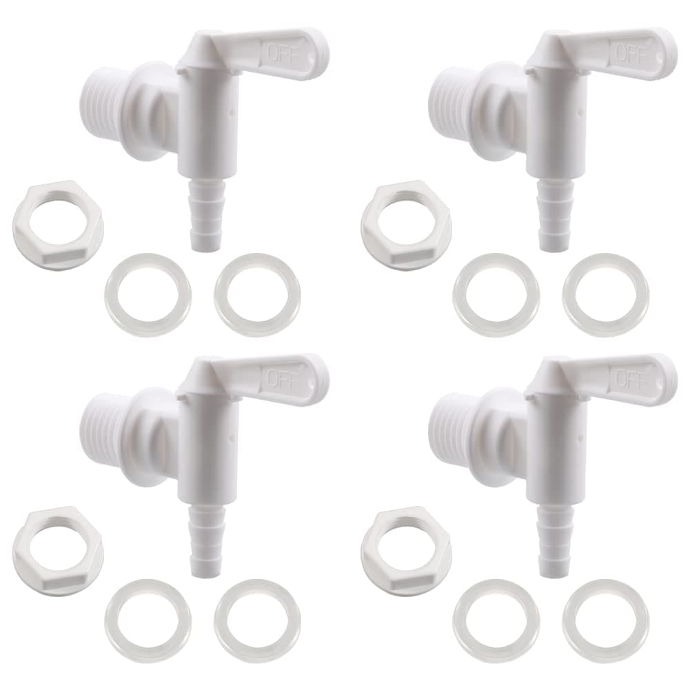 4 Pack Bottling Bucket Plastic Spigot, Replacement Spigot for Beer or Soda Homebrewing
