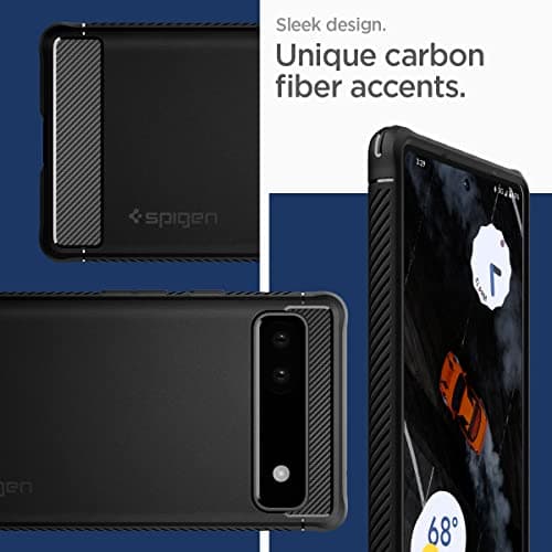 Spigen Rugged Armor for Google Pixel 6a Case, Pixel 6a Back Cover (2022) - TPU｜Matte Black