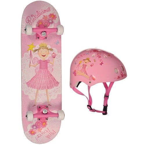RazorX Skateboard and Helmet Combo (Pink, Small)