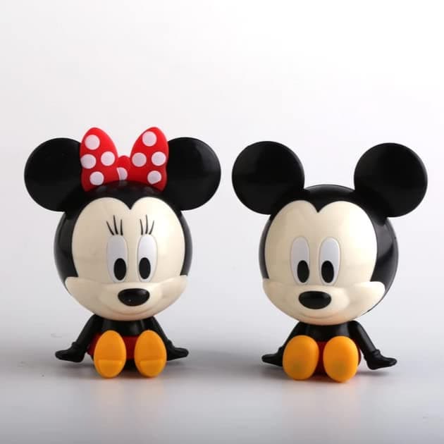 HUSAINI MART 2 Pcs Mickey-Minnie Mouse Sets for Cake Decorating, PVC Present Action Figure Mouse dis-ney Table Decor Themed Party Decorations for Kids Birthday (Mickeyy Minniee) Sitting Toy Dolls