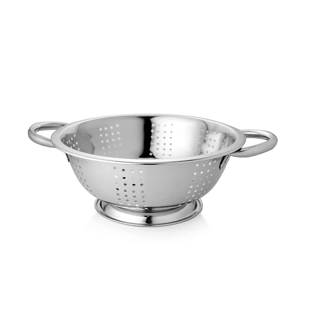 Fackelmann Stainless Steel Deep Colander, 28cm, 1 Piece, Silver