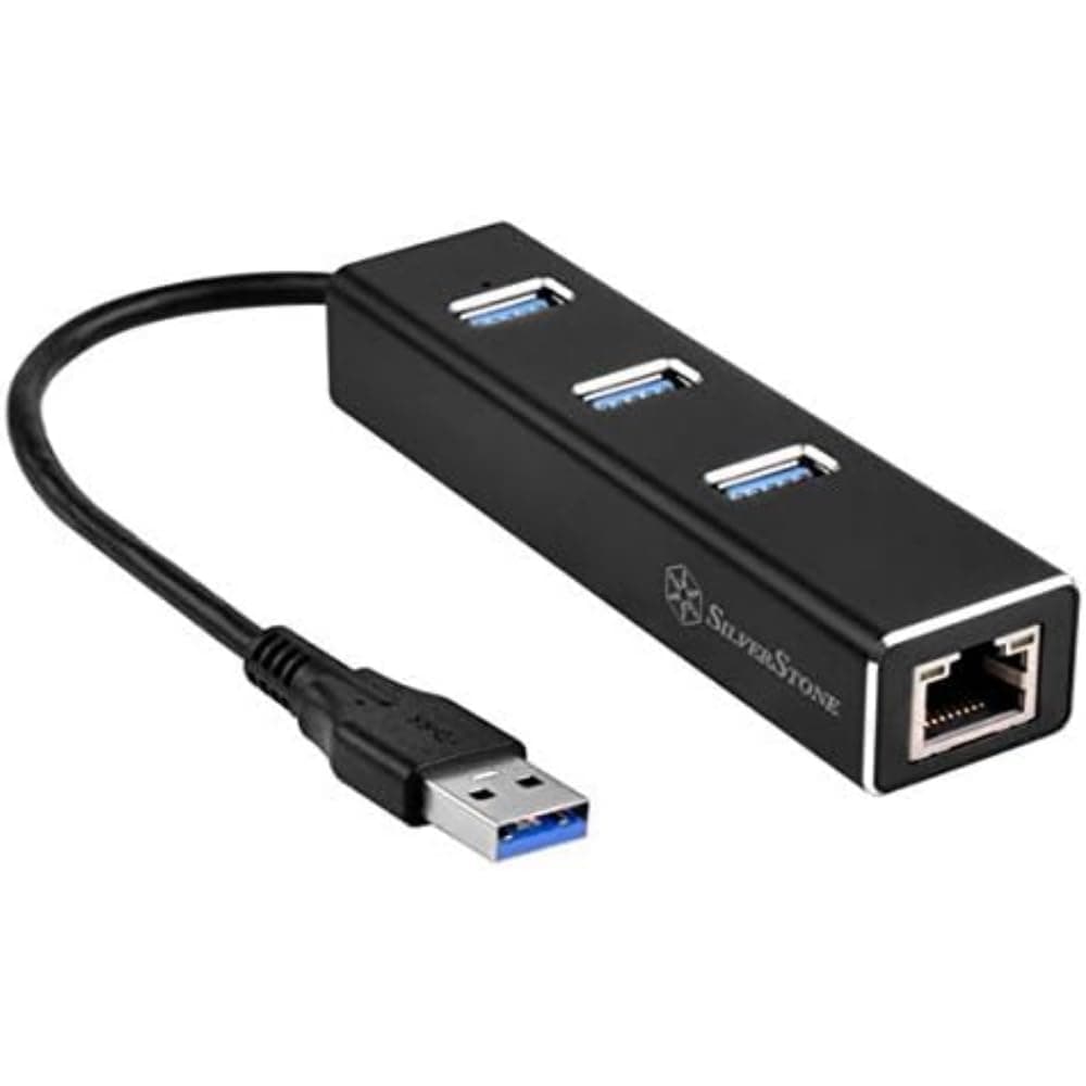 Technology SST-EP04-3-Port USB 3.1 Gen 1 Type A/RJ45 Gigabit Ethernet Network Adapter, aluminum