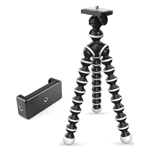 mobimint Gorilla Tripod/Mini 33 cm (12 Inch) Tripod for Mobile Phone with Phone Mount & R-Mote, Flexible Gorilla Stand