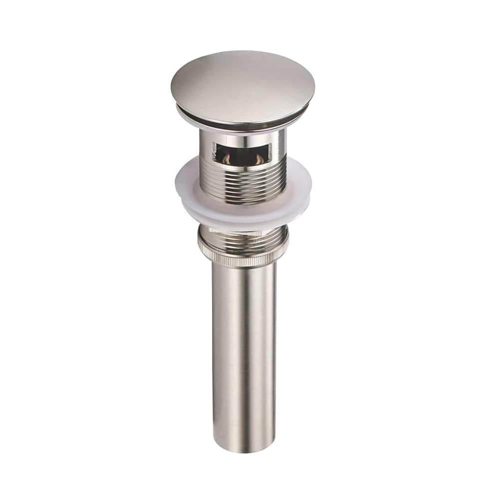 Bathroom Sink Drain with Overflow - Big Cap Pop up Drain Fit for Large Undermount Sink with Standard 1 3/4" Drain Opening,Brushed Nickel,YDPOP-3