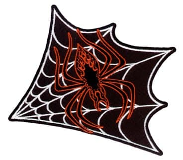 Spiderweb Biker Patch Small - 3.5" x 4.5" - Embroidered Patch