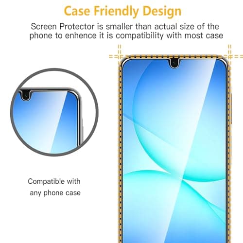 WFTE [2-Pack] Screen Protector for Samsung Galaxy A16/A17/A26 5G & 4G,Anti-Scratch,HD Clear,Anti-fingerprint,Bubble-Free,Dust-Free Premium Screen Protector Tempered Glass for Samsung A17 5G