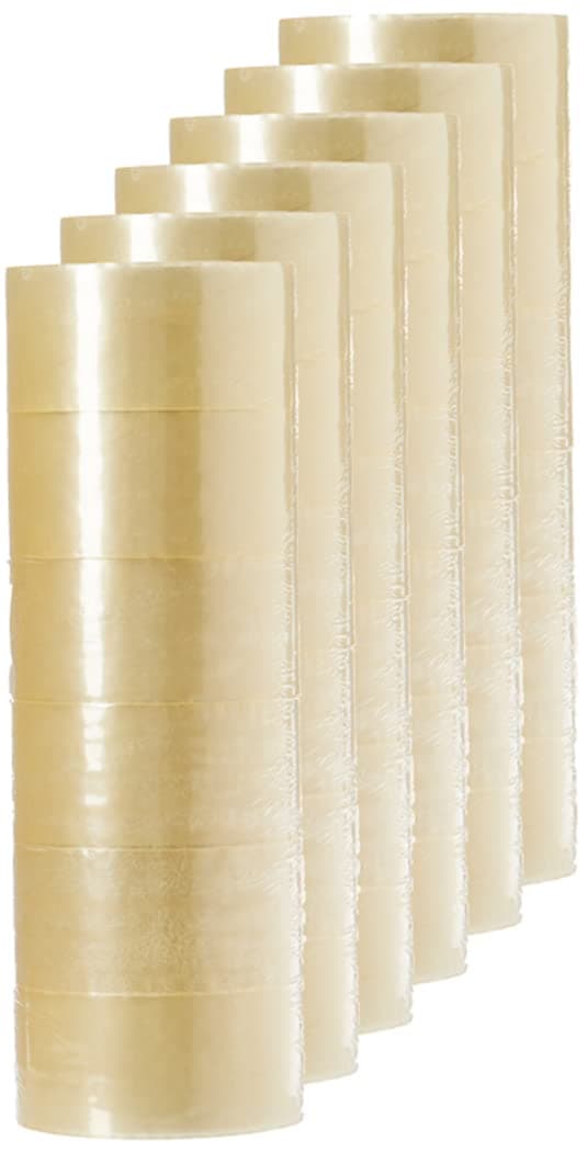 Hotpack Disposable Plastic Clear Tape for Packing and Sealing, 2 Inch, 36 Pieces