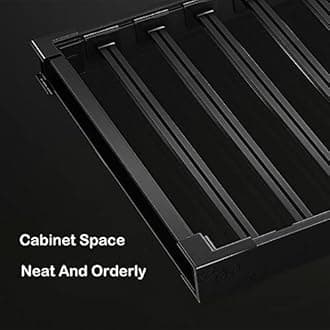 Pull Out Trousers Rack Clothes Organizers Extendable Trousers Rack Wardrobe Pull-Out Trousers Rack For Closet Clothes,Space Saving And Storage (Color : Black, Size : L)