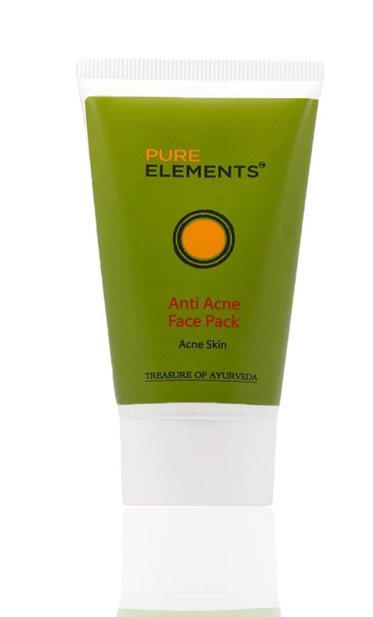 PURE ELEMENTS Anti Acne Face Pack lightens Acne Scars And Dark Spots (100GM)