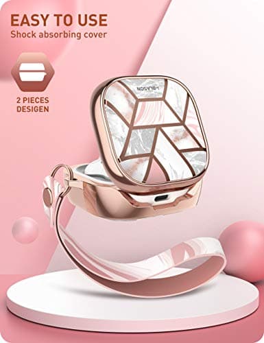 i-Blason Cosmo Protective Case for Galaxy Buds Live (2020)/Pro (2021)/2 (2021), Marble Pink
