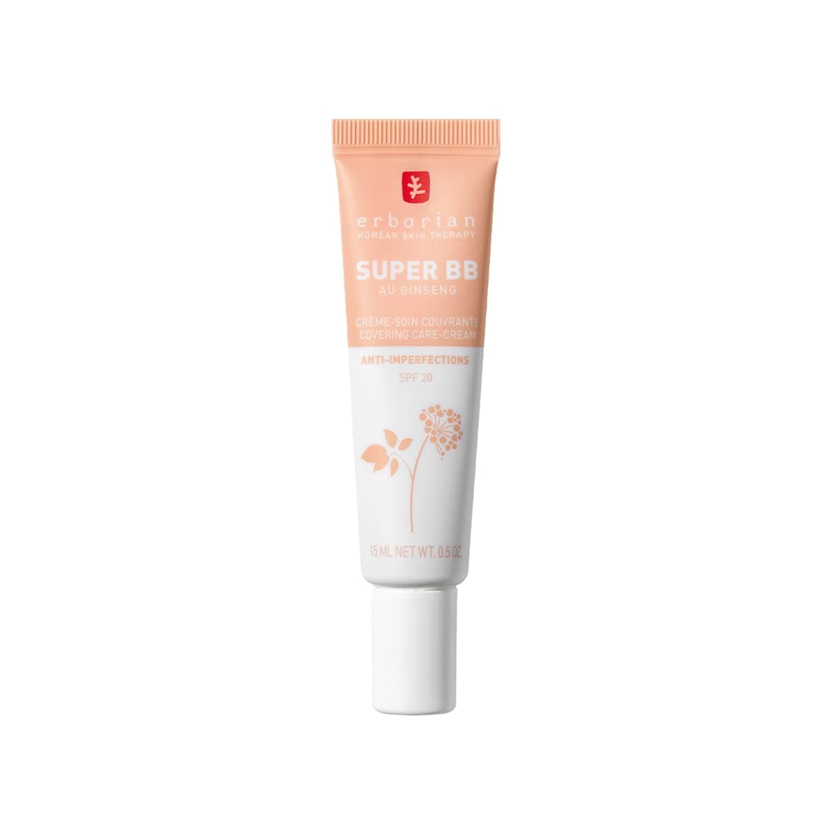 Super BB Cream with Ginseng - Full coverage BB cream for acne prone skin - Clair 15ml