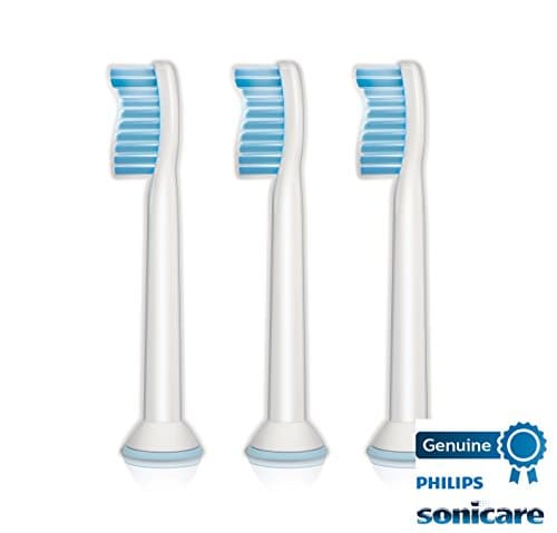 Genuine Philips Sonicare Sensitive replacement toothbrush heads for sensitive teeth, HX6053/64, 3 pk