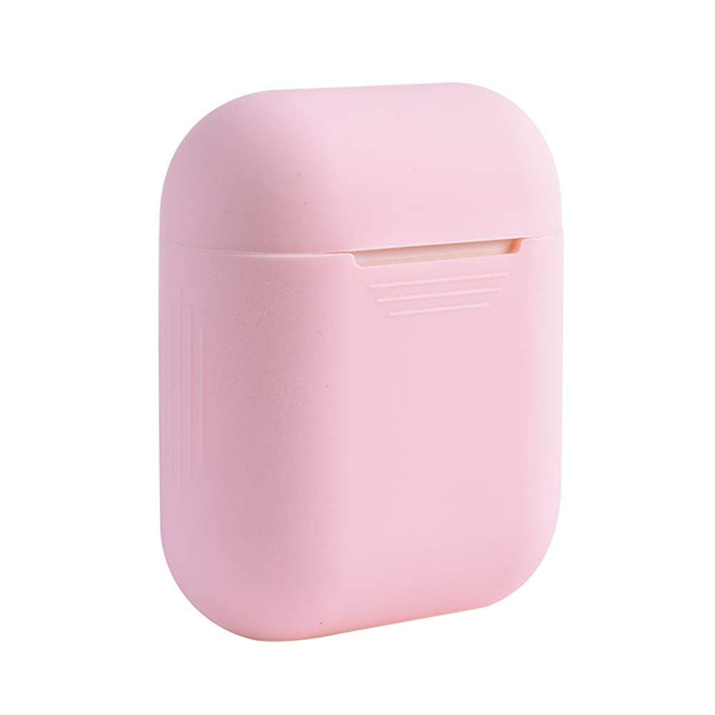 Baorio Headphones Silicone Case Fitting Soft Silicone Case For Apple Airpods Shockproof Cover For Apple AirPods Earphone Cases Protector Case Pink
