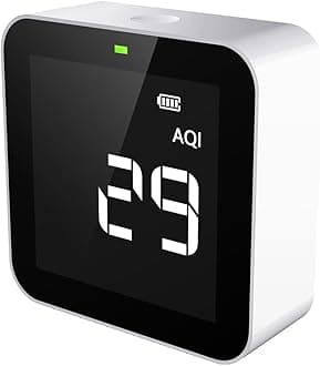 Temtop M10 Air Quality Monitor Indoor Air Quality Tester AQI PM2.5 VOCs Formaldehyde Detector for Home Air Testing, US Certified Air Sensor