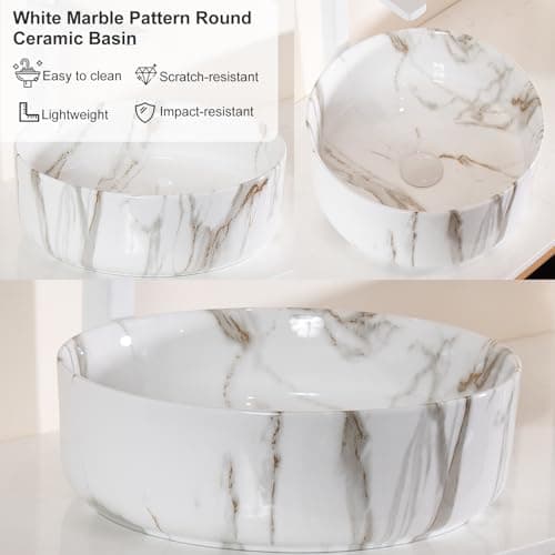 30" Solid Wood Bathroom Vanity with Sink, Wall Mounted Floating Bathroom Vanity with Ultra-Thin Marble Sink and Top, Large Drawer for Ample Storage Space and No Assembly Required, Light Green