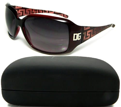 Womans Designed Stem/Red DG Eyewear Sunglasses W/Hard Protective Case 2105C
