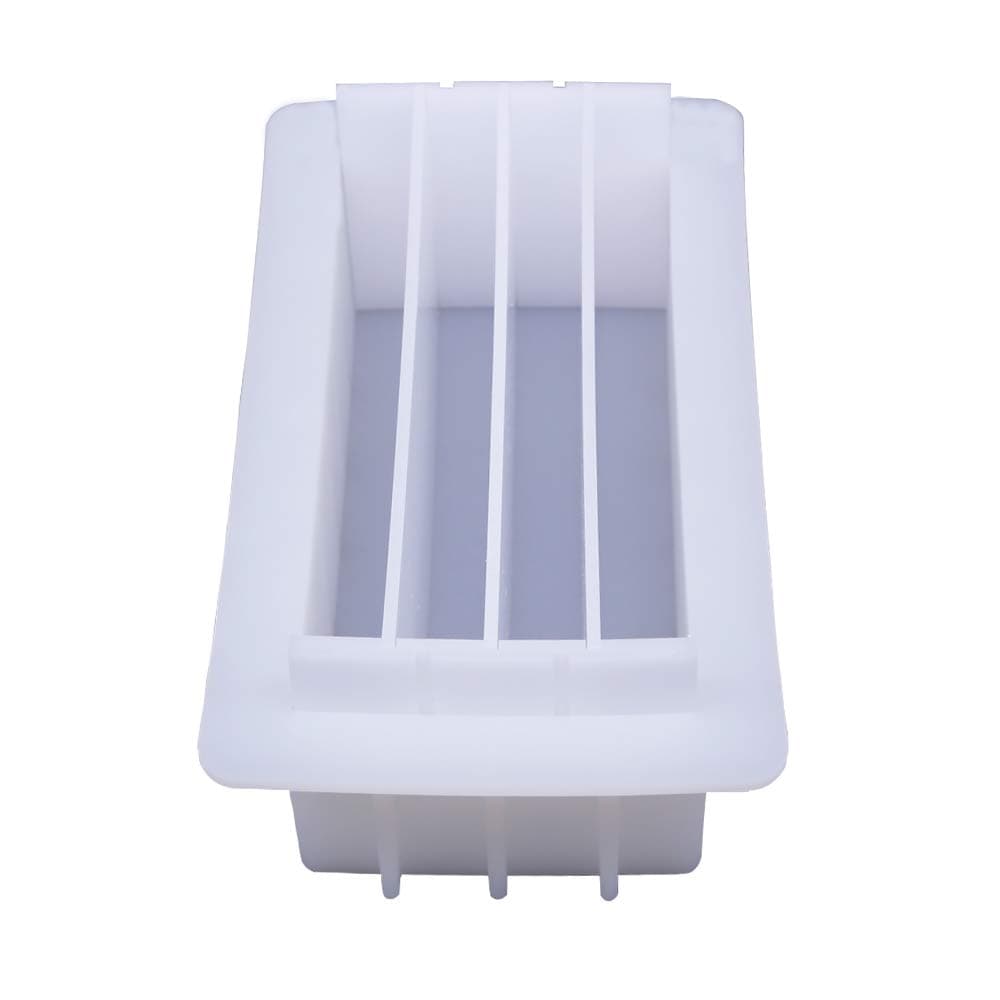Silicone Loaf Soap Mold Dividers 40ounce Acrylic Partition Clapboard Rectangular White Mould DIY Handmade Swirl Making Tool