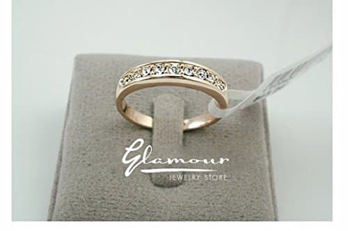 50%off!18k Rose Gold Plated TOP Class 9 Pcs Rhinestones Studded Eternity Wedding Ring