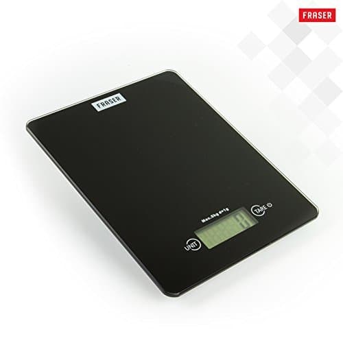 Fraser Kitchen and Food Scale for Precision Digital Measuring of Culinary/Baking Ingredients or Dieting - Displays Grams, Ounces and Pounds - 11 lb Capacity - Home Cook Holiday Gift