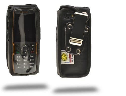 TURTLEBACKCase Heavy Duty Leather for Sonim XP3400 ARMOR with Rotating Belt Clip