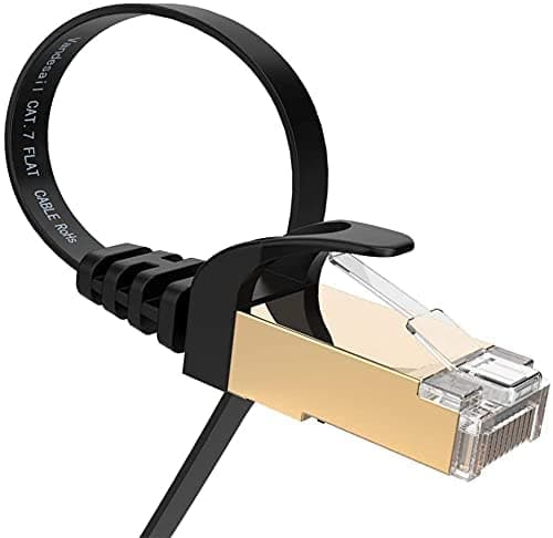 Ethernet Cable,VANDESAIL CAT7 Network Cable RJ45 High Speed STP LAN Cord for Laptop,PC,Router,Switch,Modem,PS4(3ft,Black,2pack