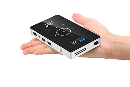 CANGSIKI Android 6.0 100 ANSI Lumens LED Portable Smart Mini Projector,Home Theater DLP Pocket Video Projector Support 4K 1080P UHD HDMI USB TF Card for Home Cinema/Laptop/iPhone Andriod Smartphone