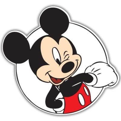 Mickey Mouse Wink Vynil Car Sticker Decal - Select Size