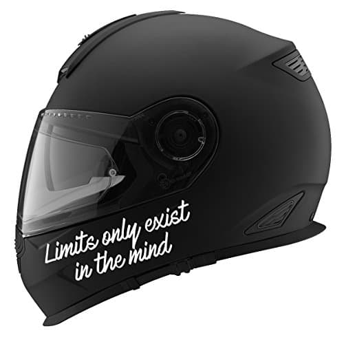 Limits Only Exist In The Mind Auto Car Racing Motorcycle Helmet Decal - 5" - White