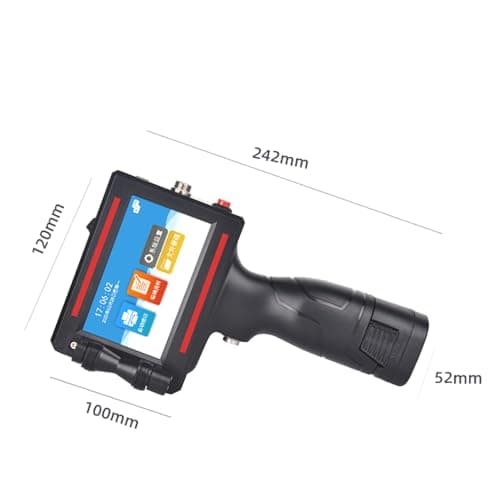 Handheld Inkjet Printer, Portable Handheld Inkjet Machine with 4.3 Inch HD Touch Screen, Importable Fonts and Removable Battery, Support 20 Languages, for Label/Production Date/Barcode/QR Code