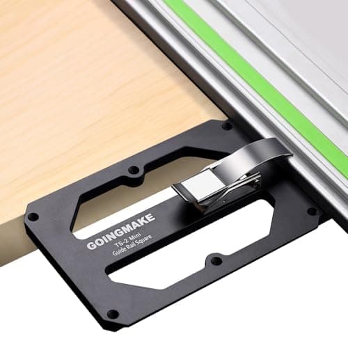 Compact Guide Rail Square with Edge Support,Track Saw Square,Track Saw Rail Square Guide,90 Degree Right Angle Guide Compatible with Festool and Makita for Fast, Easy Square Cuts