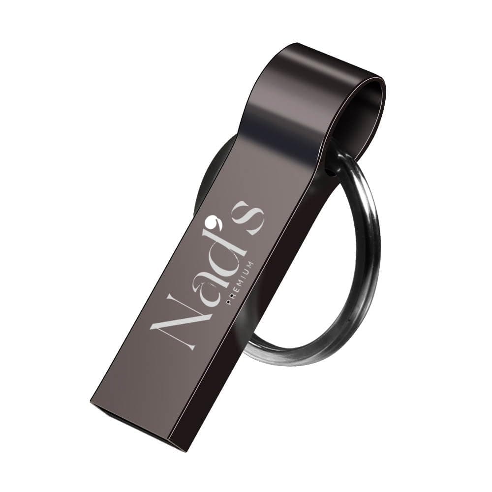 USB Flash Drive 64gb 3.0 130 MB/s Read, Metal Memory Stick 64 GB USB 3.0 Pen Drive Portable USB Stick 64gb With Key Ring for PC Laptop, Computers Tablet, Car Etc (Silver) (Black)