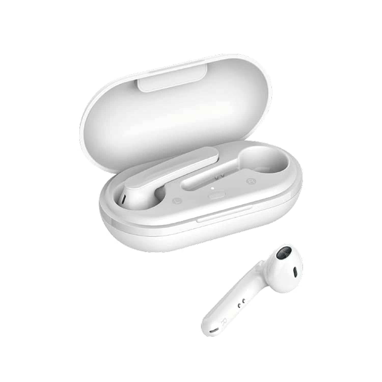MYCANDY TWS225 True Wireless Earbuds With Touch Controls White, Dual Mics, Ergonomic, Excellent Audio Quality