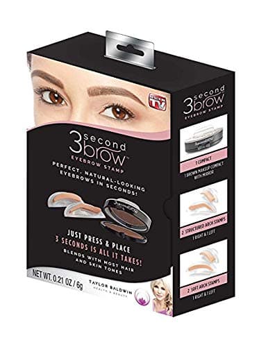 3 Second Brow Eyebrow Stamp - Perfect, Natural-Looking Eye Brows in Seconds | Water Resistant, Long Lasting, One Second Make Up Nature Brow