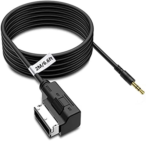 6.6ft Car Kit MI Media Interface 3.5mm Aux Adapter, Audio Music Cable for Mercedes Benz 2009 to 2013 AMG Models, B, C, CL, CLS, E, S SL SLK SLS, ML, GL GLK, R, W Class etc.