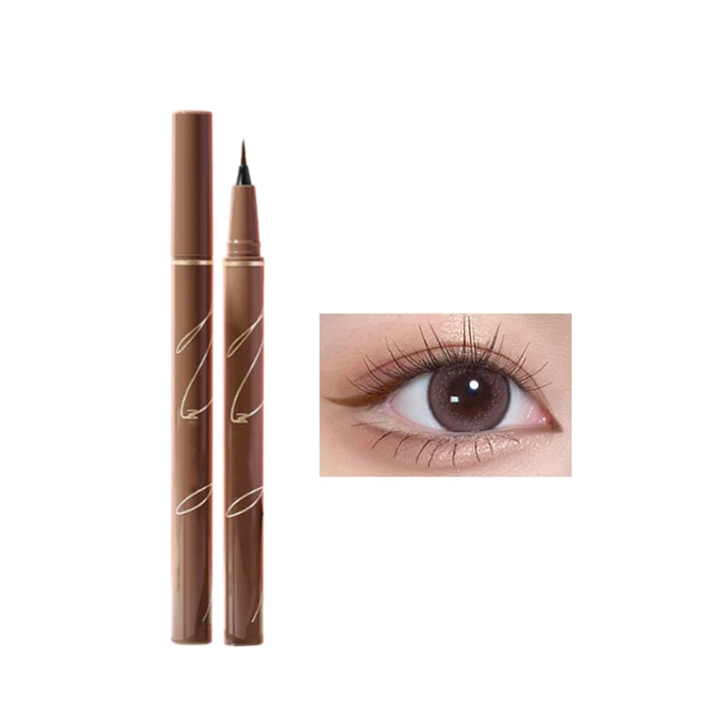 Liquid Eyeliner,Waterproof,Quick Drying,Smudge Resistant,Long Lasting,Precise All Day Eyeliner Makeup,High-Pigmented Liquid Eye Liner for Bold Looks (Brown)