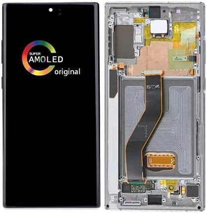 [Cloud Silver Frame] Amoled Digitizer Screen Touch Assembly Replacement LCD Display for Samsung Galaxy note10 Plus 5g n975 n975U n975W SM-n975F SM-n975F/DS by BITANR (Cloud Silver with Frame)