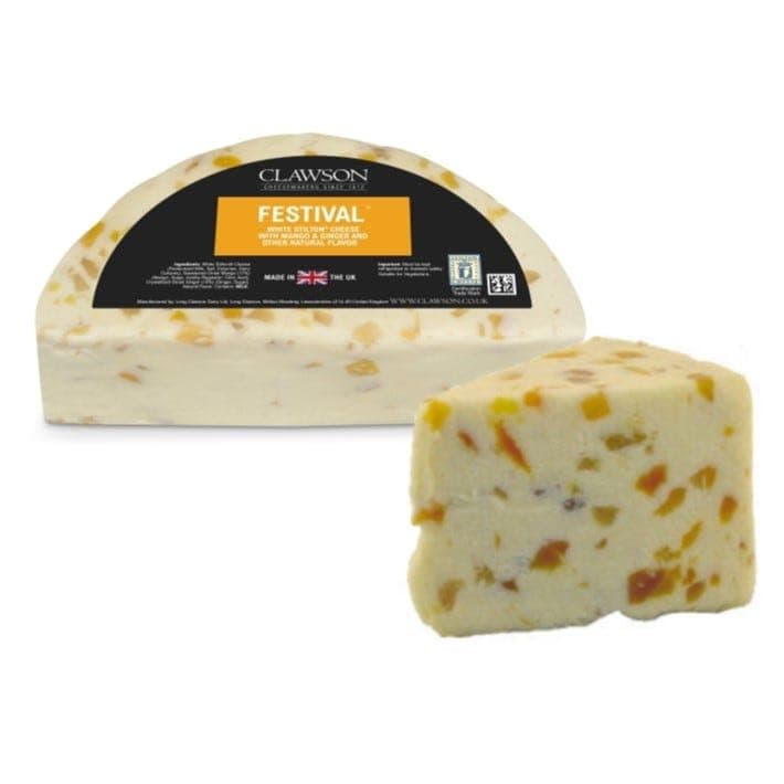 White Stilton with Mango & Ginger (1 pound) by Gourmet-Food