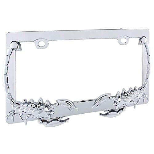 Chromed 3D Scorpion License Plate Frame ABS Plastic Triple chrome plating Auto Car Truck SUV by Pilot Auto