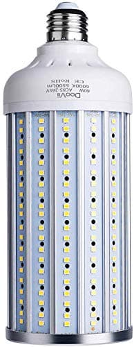 60 Watt LED Corn Light Bulb(500W Equivalent),5500 Lumen 6000K,Cool Daylight White LED Street and Area Light,E26/E27 Medium Base,for Outdoor Garage Factory Warehouse High Bay Barn Backyard and More