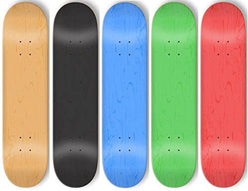 5 Blank Skateboard Stained Color Decks 7.5 In + Griptape