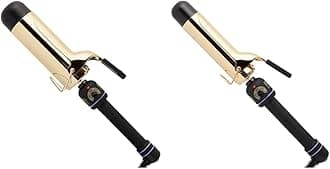 HOT TOOLS Pro Artist 24K Gold Curling Iron Bundle with 2 in and 1-1/2 in Barrels for Defined Curls