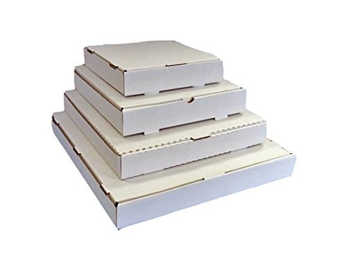 25 x Pizza Style Postal Boxes (White) (12.5" - 60mm DEEP)