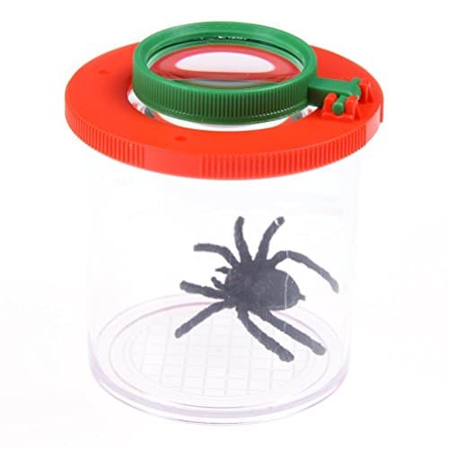 Easyflower Insect Box Bug Viewer With Double-lens Magnifying Viewers(Red+Green)